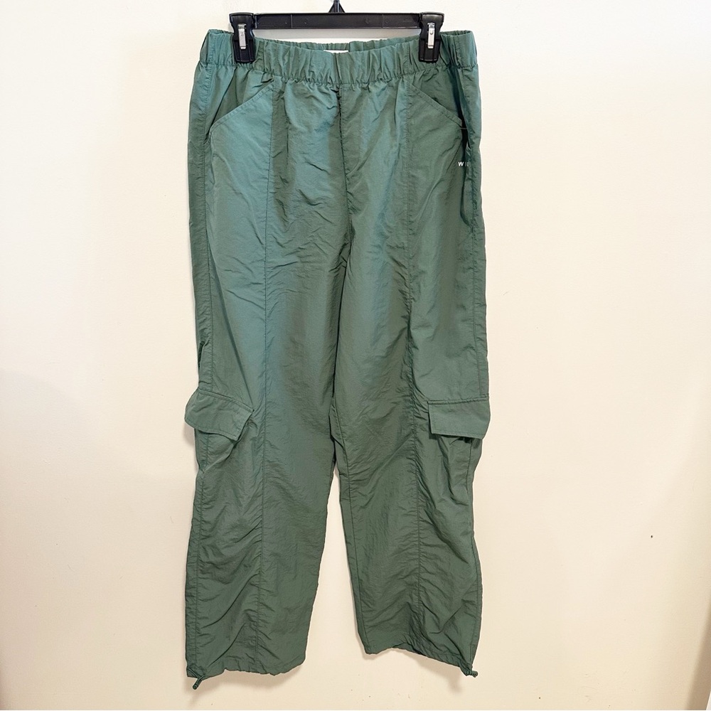 Anthropologie Wilo the Label Cargo Army Green Athleisure Track Pants - Picture 1 of 6